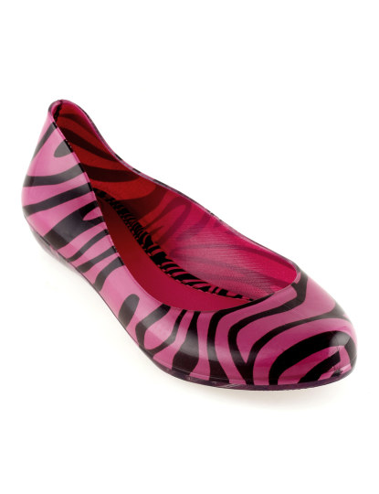 Mel Strawberry Pink Zebra Slippers