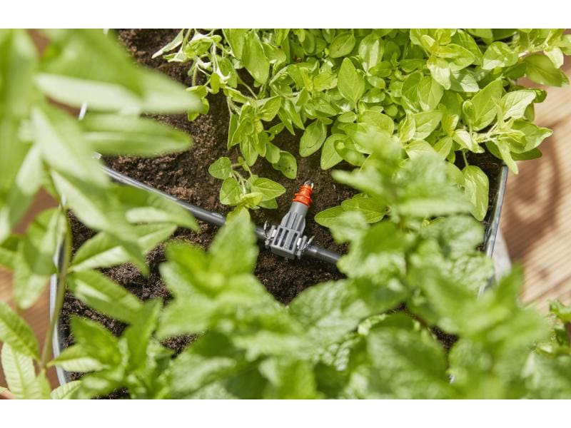 GARDENA Start-Set S 13010 Micro-Drip-System Pflanzreihe Bewässerungssystem für Reihenpflanzen