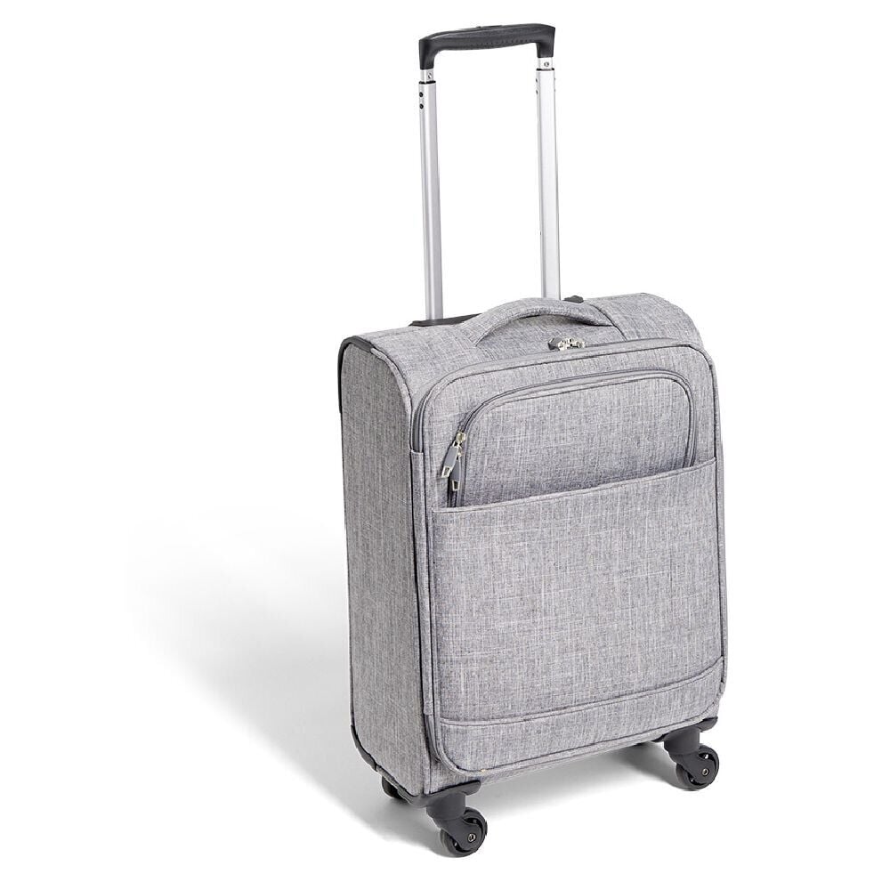 Valise cabine souple 30L polyester gris 35x21,5xH55cm