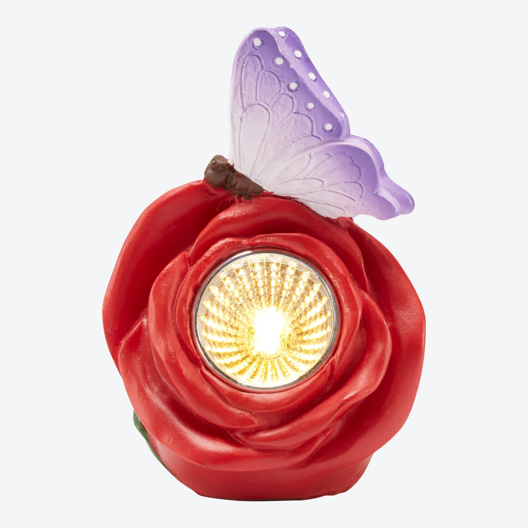 Solar-Leuchte mit Blume, ca. 9x11x7cm