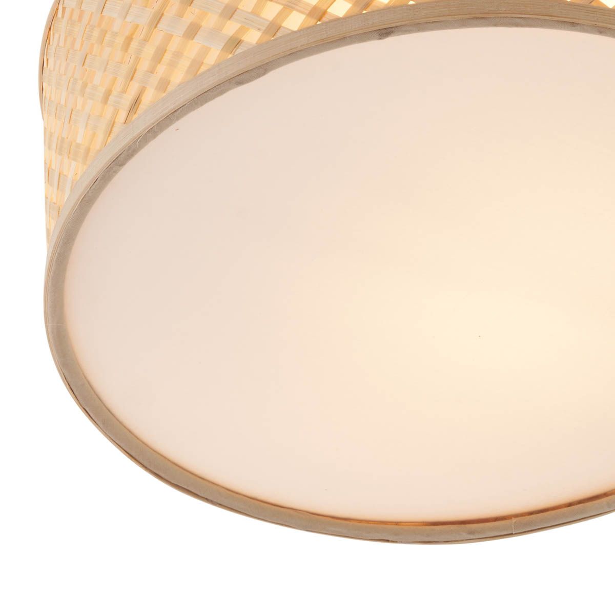 Oosterse plafondlamp bamboe naturel 30cm - Tremmo