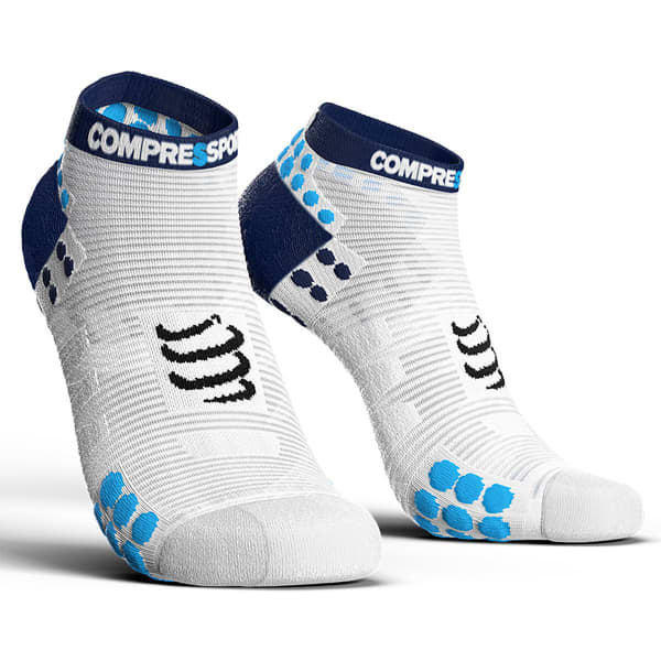 Chaussette running COMPRESSPORT PRO RACING SOCKS V3.0 RUN LOW WHITE/BLUE WHTE/BLUE