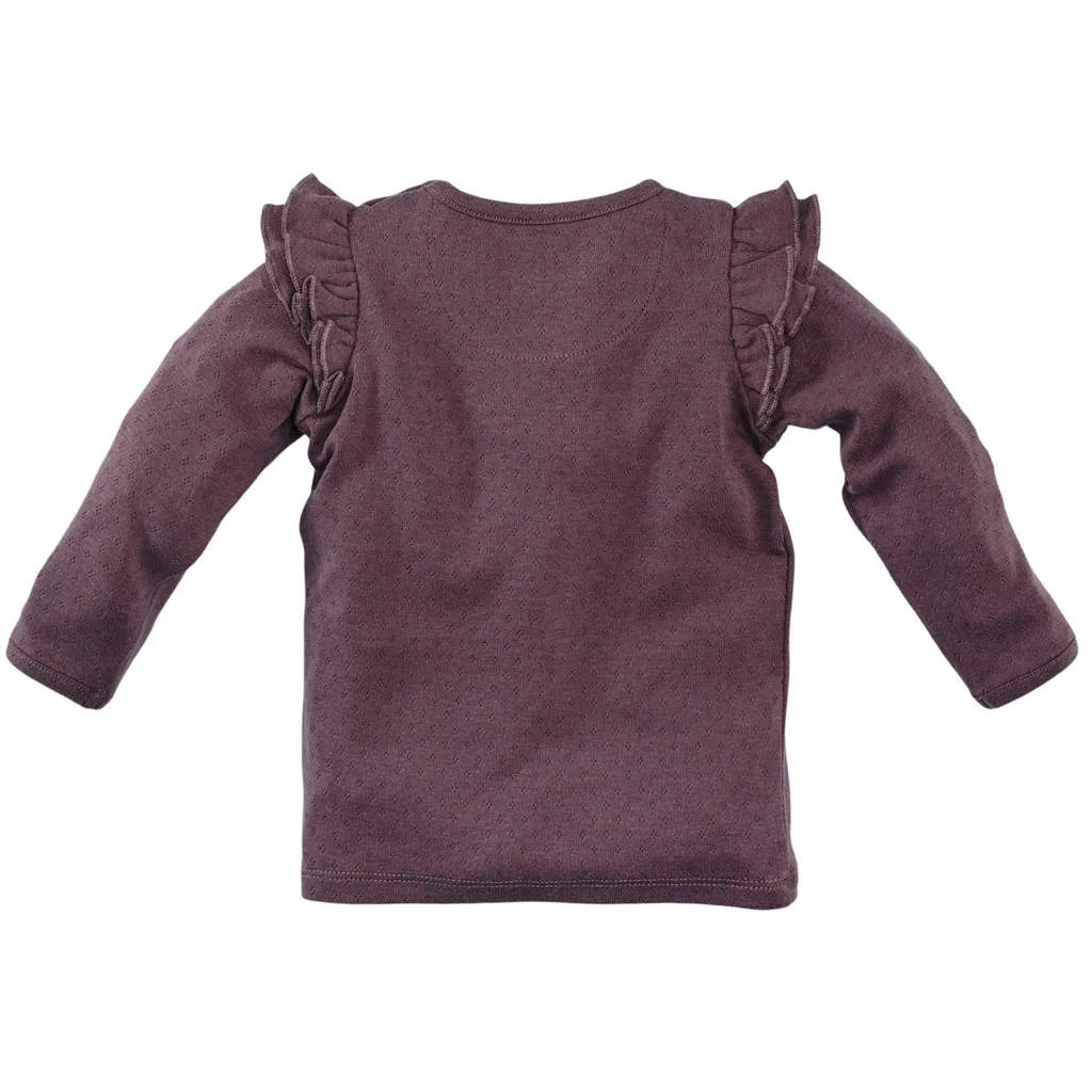 Z8 newborn longsleeve Neva met ruches paars