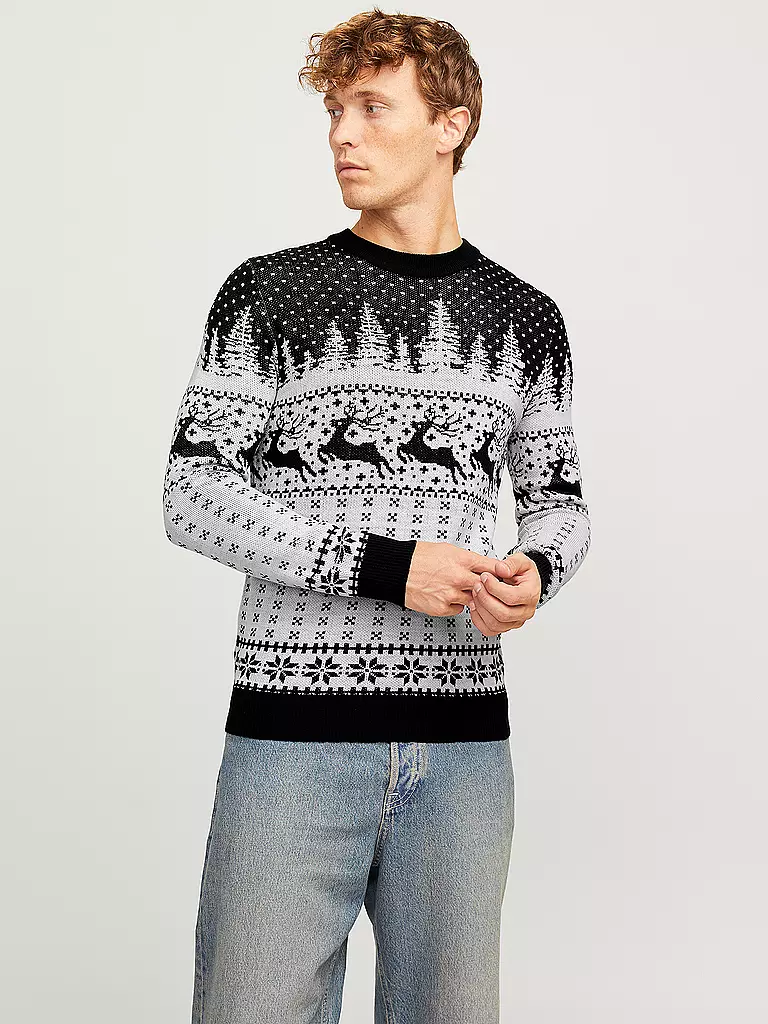 JACK & JONES Pullover JJXMAS GABRIEL dunkelblau