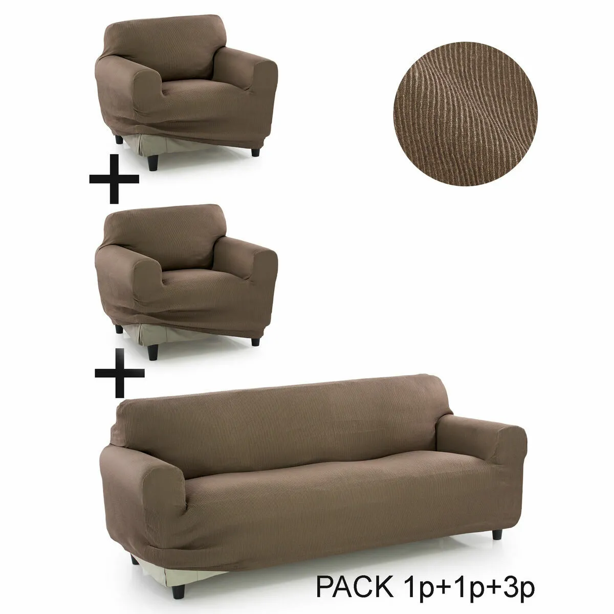 Sofakover Housse de canapé Pocket Trio Romeo 3 Unités - Daim
