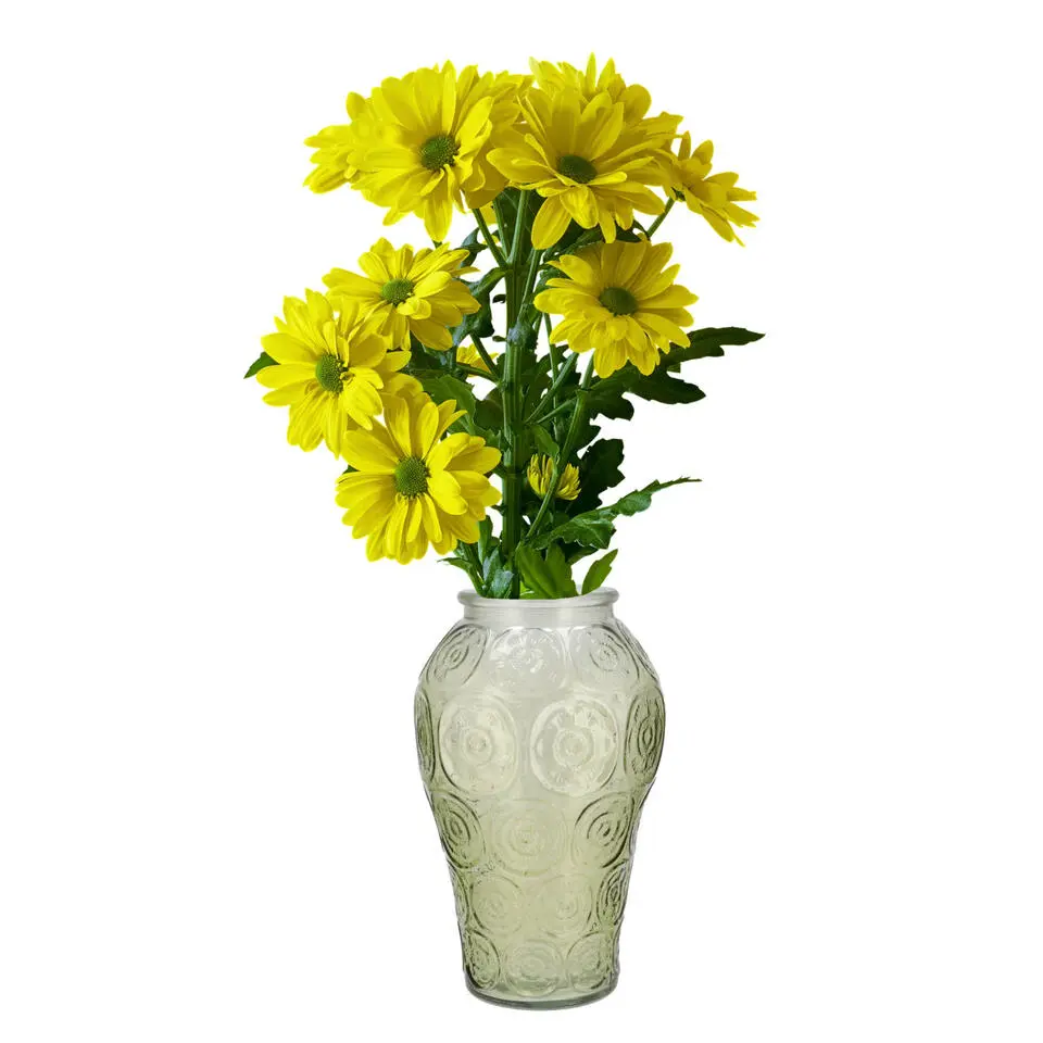 DK Design boeket vaas Circle - glas - lichtgroen - 15 x 25 cm