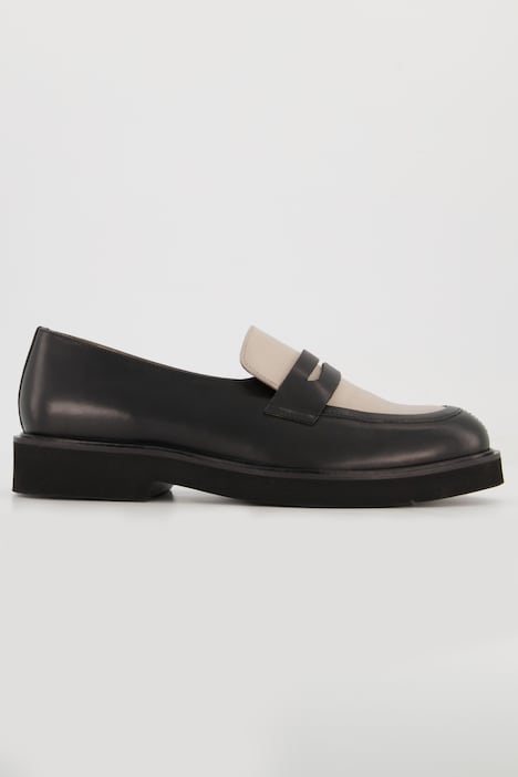 Leder-Loafer, Zierriegel, Weite H