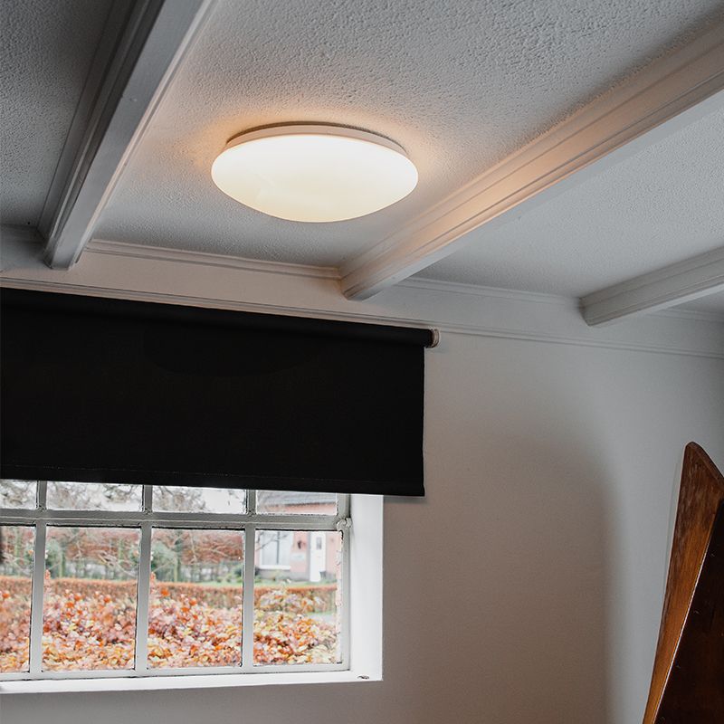 Plafondlamp wit 33 cm incl. LED en dimmer met afstandsbediening - Iene