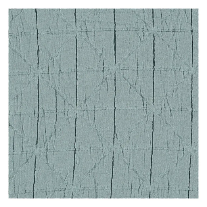 Camomile London Couverture matelassée Diamond en coton bio | Bleu ciel
