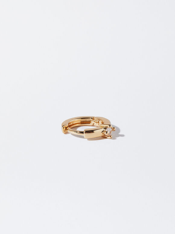 Conjunto de Anéis com Zircônias - Dorado