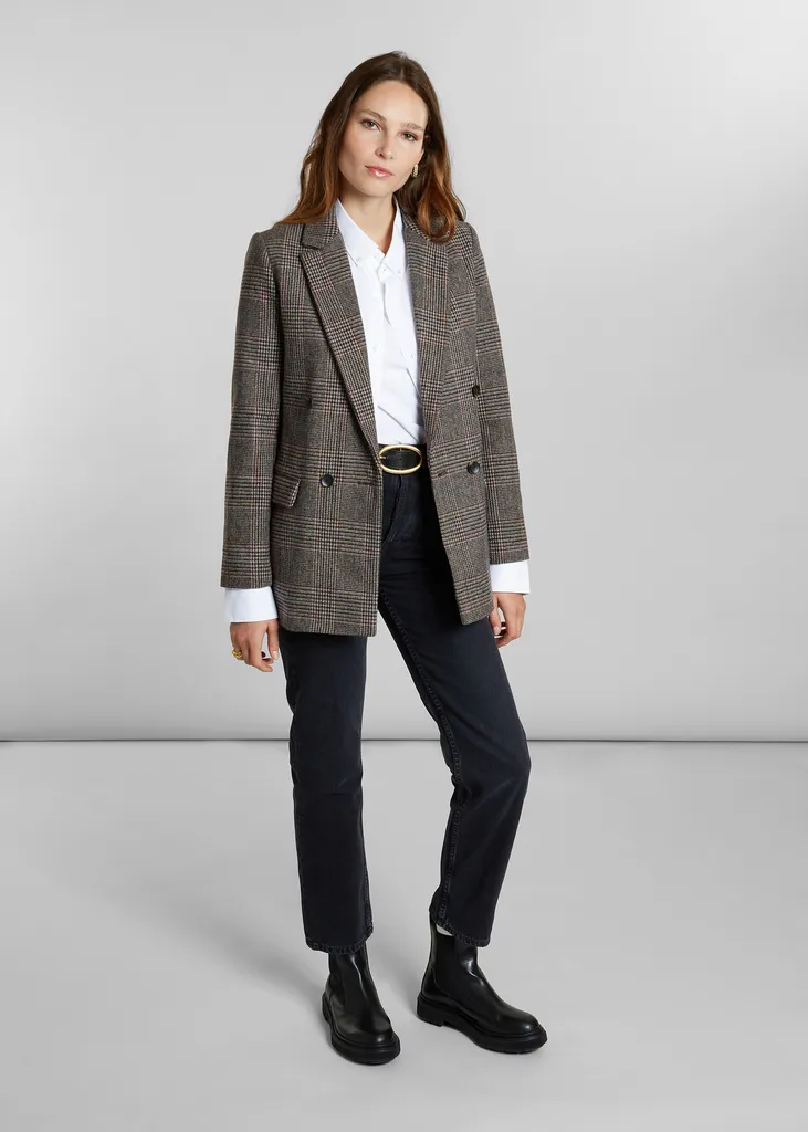 Veste blazer à carreaux fabriqué en France L'Exception Paris