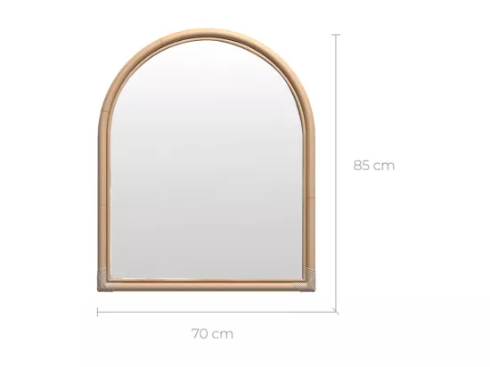 Miroir en rotin naturel - Indra