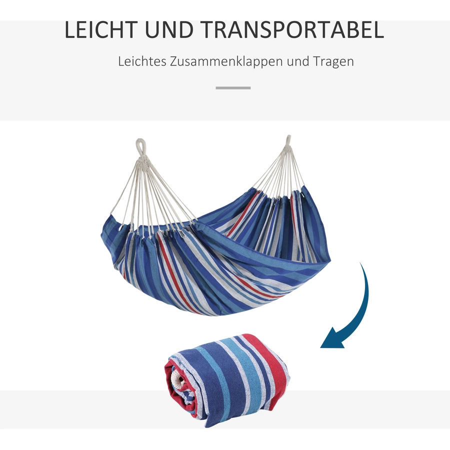 Outsunny Mehrpersonen Hängematte blau-rot