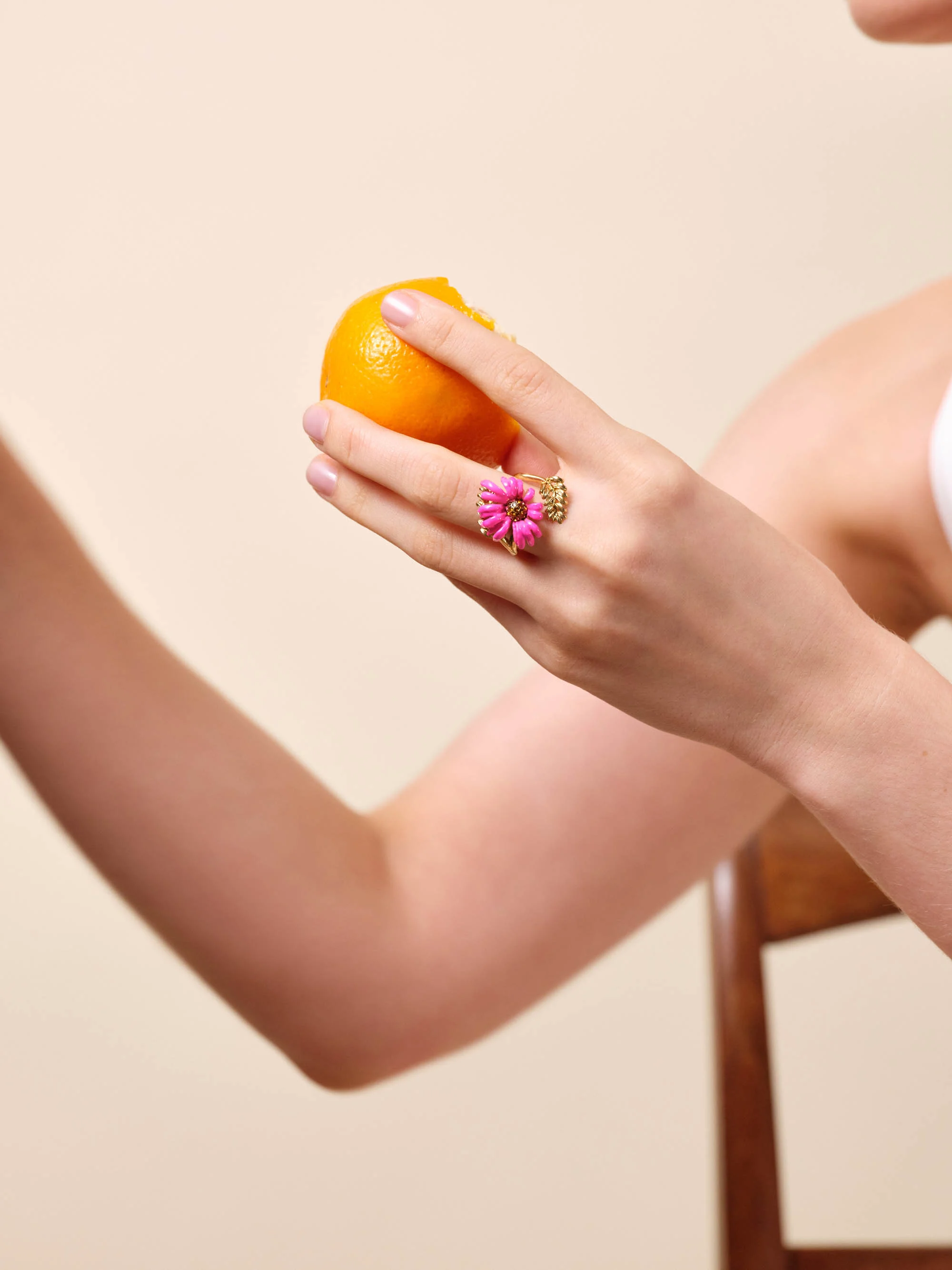 Bague ajustable fleur echinacée pourpre | Multicolore