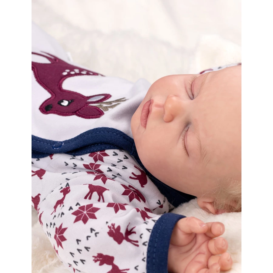 Baby Sweets Schlafanzug Little Reindeer blau rot weiß