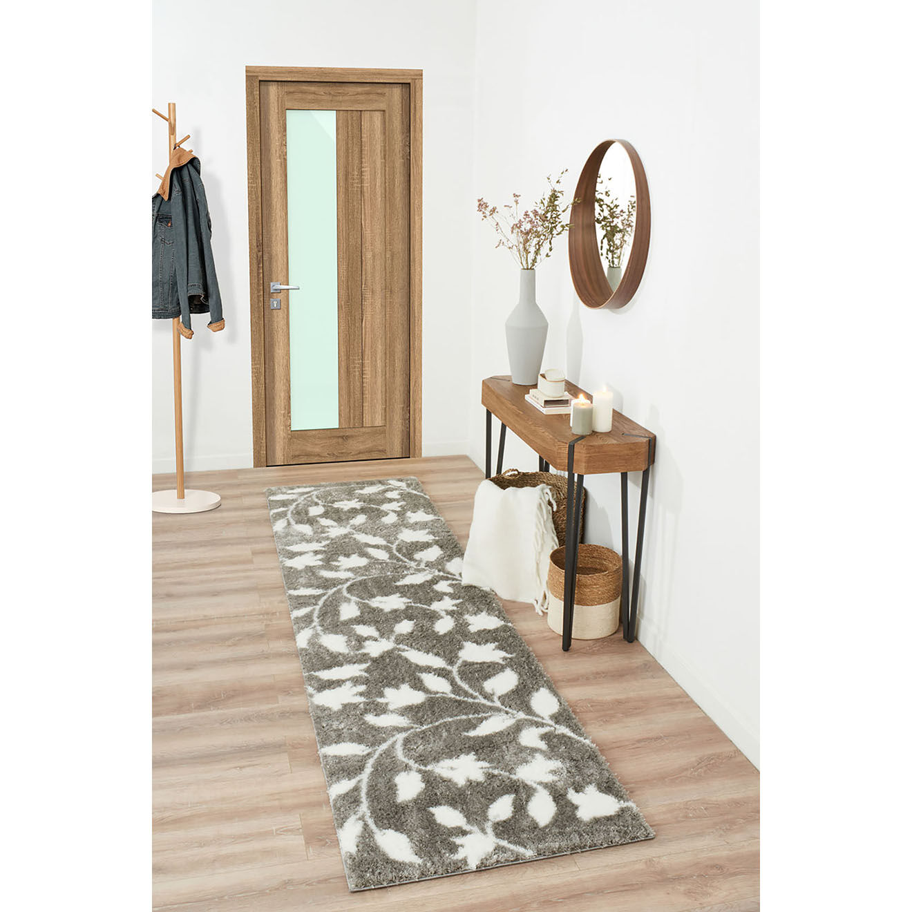Nazar Rugs Tapis shaggy doux Oslo 637 gris - 200x290 cm
