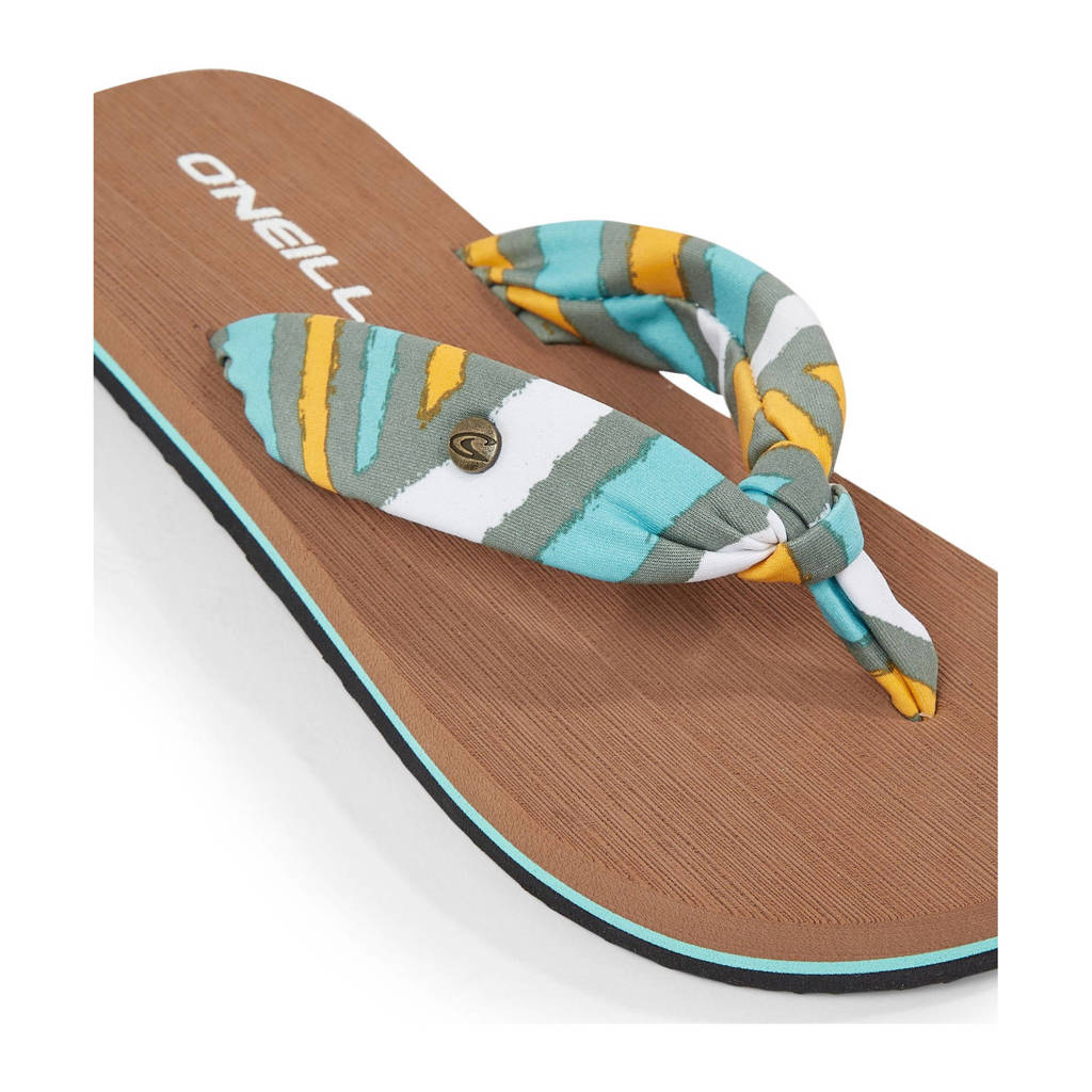 O'Neill Ditsy Sun Sandalsteenslippers met blauw/geel