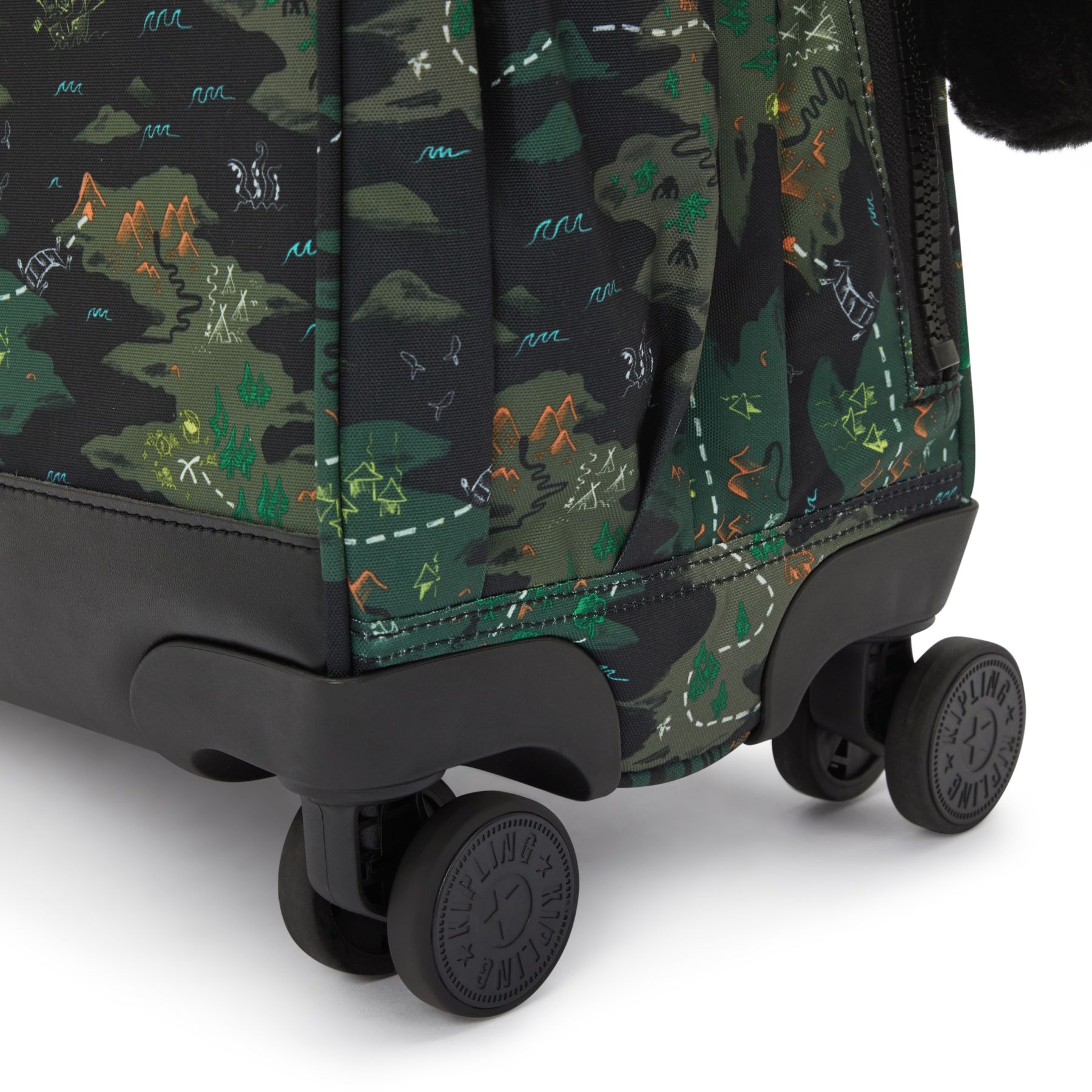 NEW STORIA Sac d'école à 4 roues pour enfants avec compartiment pour ordinateur - Camo Treasure