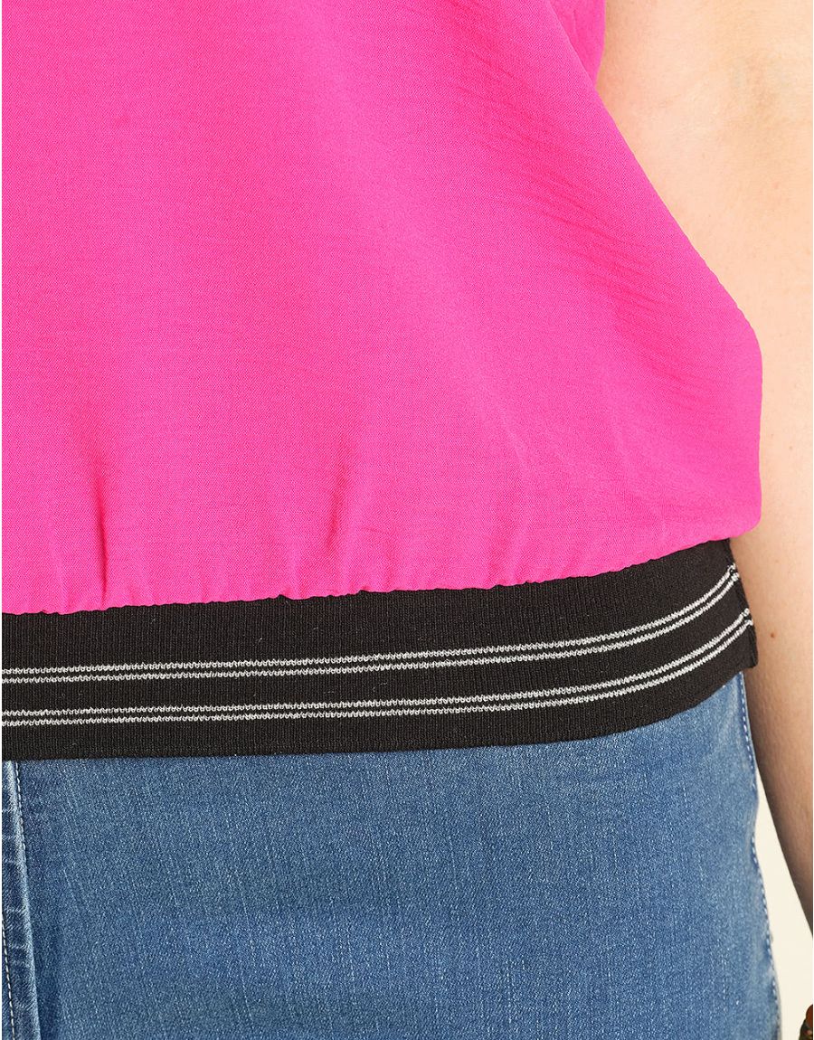 Top rose fuchsia blousant
