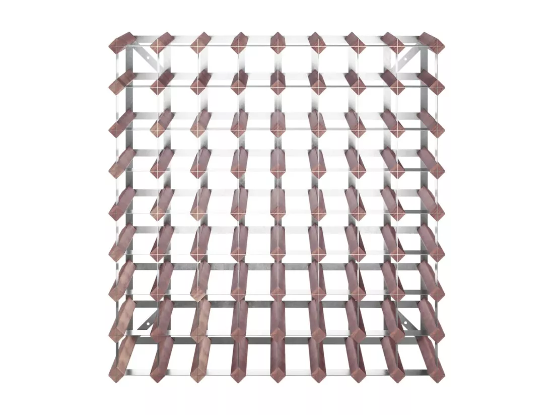 Casier à bouteilles pour 72 bouteilles Marron Bois pin solide