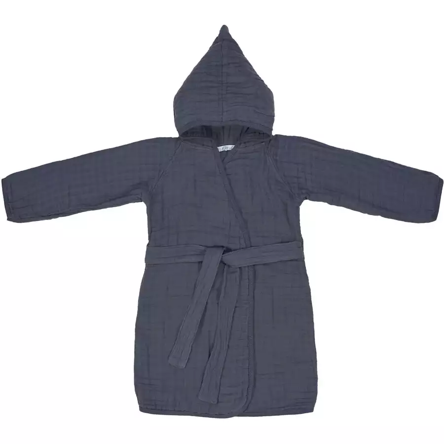 LÄSSIG Bademantel Musselin navy
