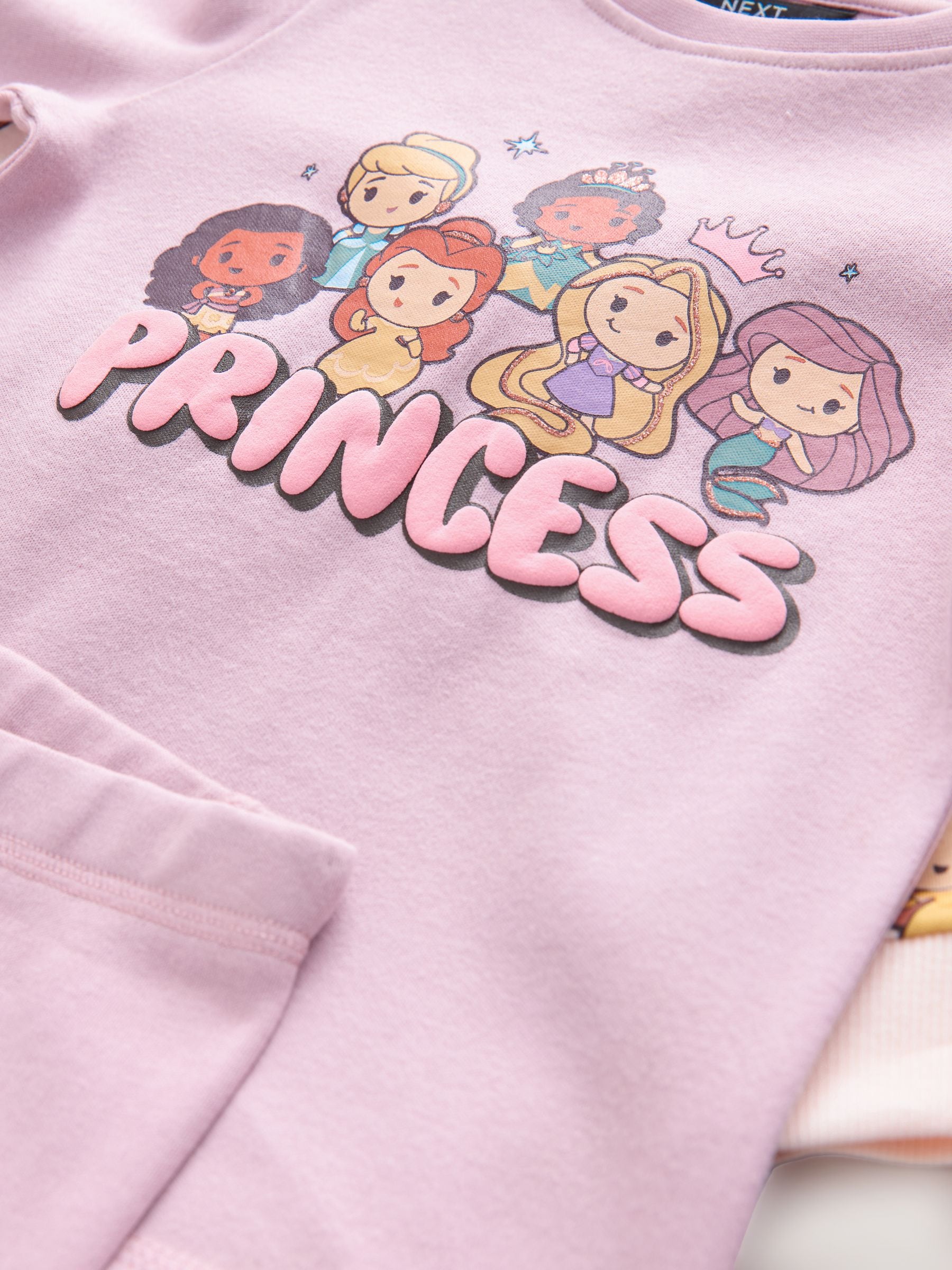 Mauve/Crème - Disney Princess Snuggle Pyjamas 2 Pack (9mths-10yrs)