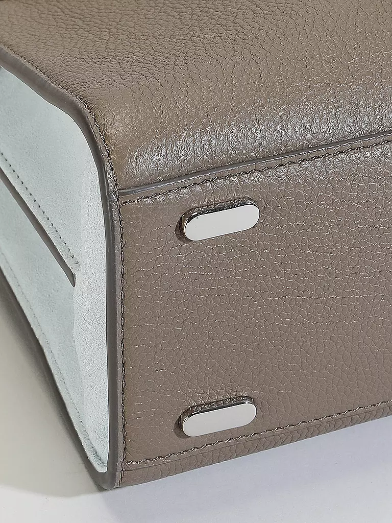 TORY BURCH Ledertasche - Henkeltasche LEE SMALL DOUBLE BAG grau