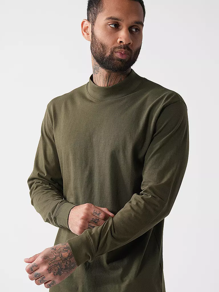 RAGMAN Rollkragenshirt olive