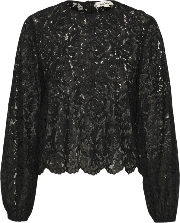 Soaked in Luxury SLHanni Blouse LS Black