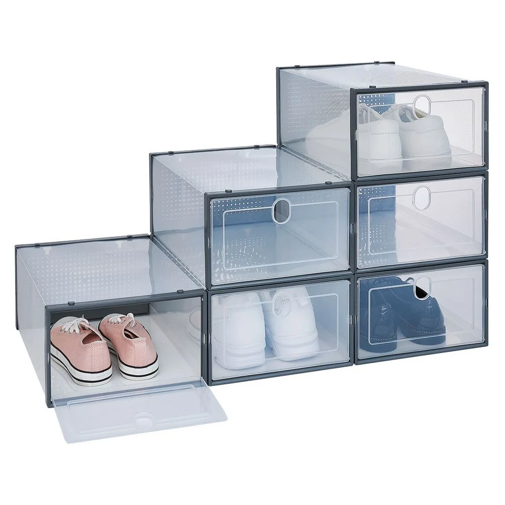 Boîte à chaussures plastique transparent x2