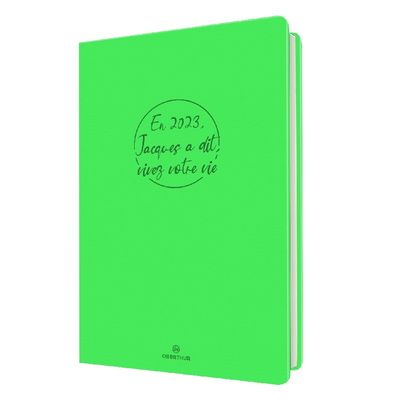 Agenda Camelia 25 - 1 semaine sur 2 pasges - 17 x 24,5 cm - vert - Oberthur