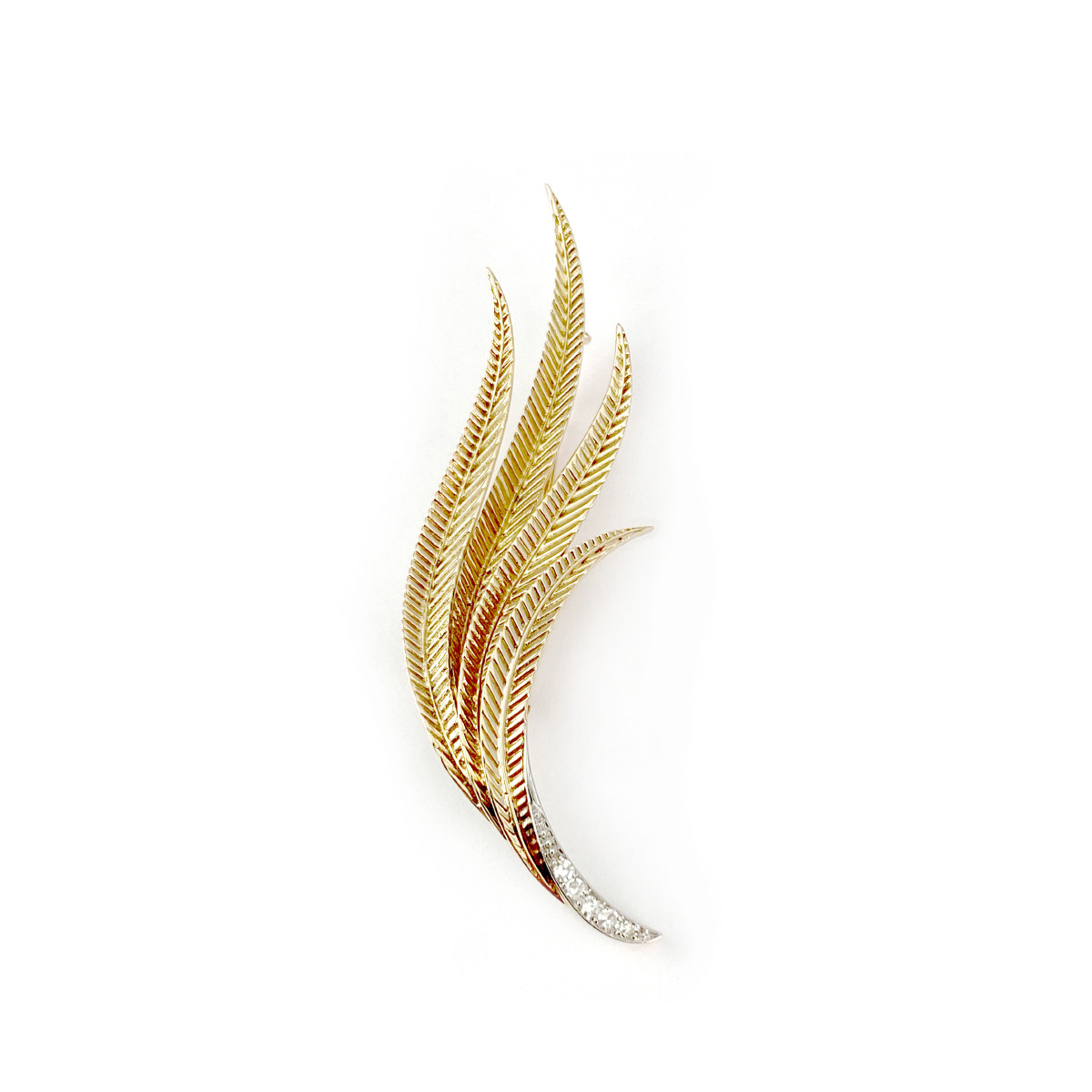 Broche d'occasion 2 ors 750 diamants