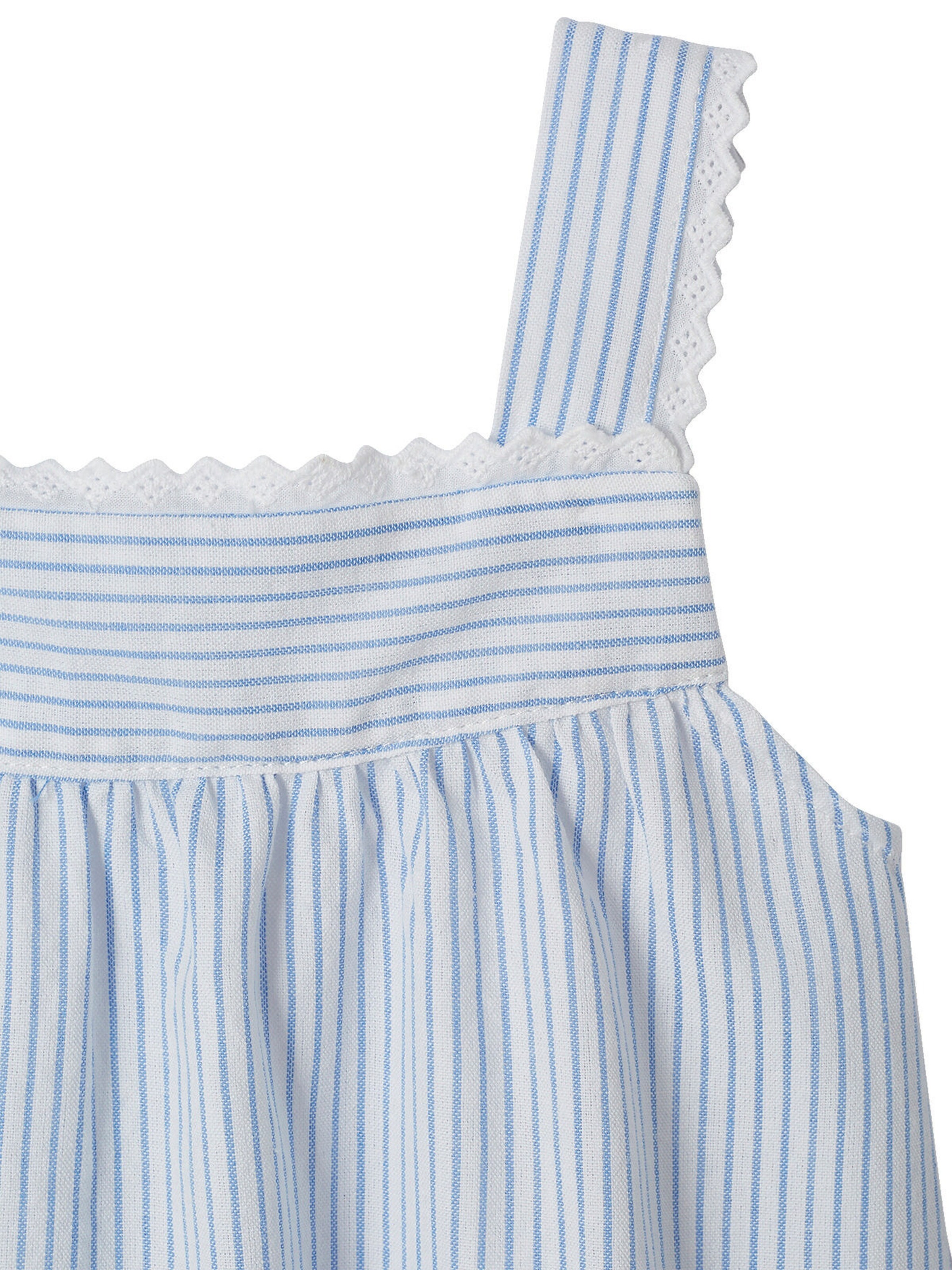 Vertbaudet Kurzer Mädchen Schlafanzug blau gestreift