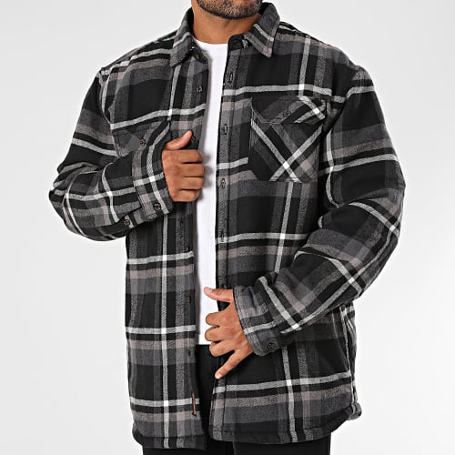 Veste A Carreaux Gris Anthracite