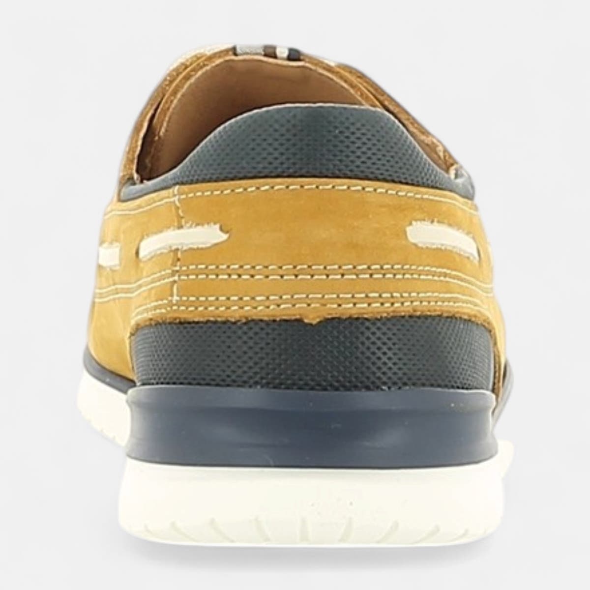 Chaussures bateau Homme en cuir jaune