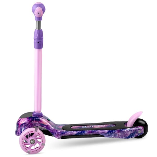 Scooter for barnHovedtrekk:- Fargerik LED-belysning på hjul, dekk og frontpanel- Justerbar høyde på styret- Store, sikre hjul med stor avstand- Bredt,