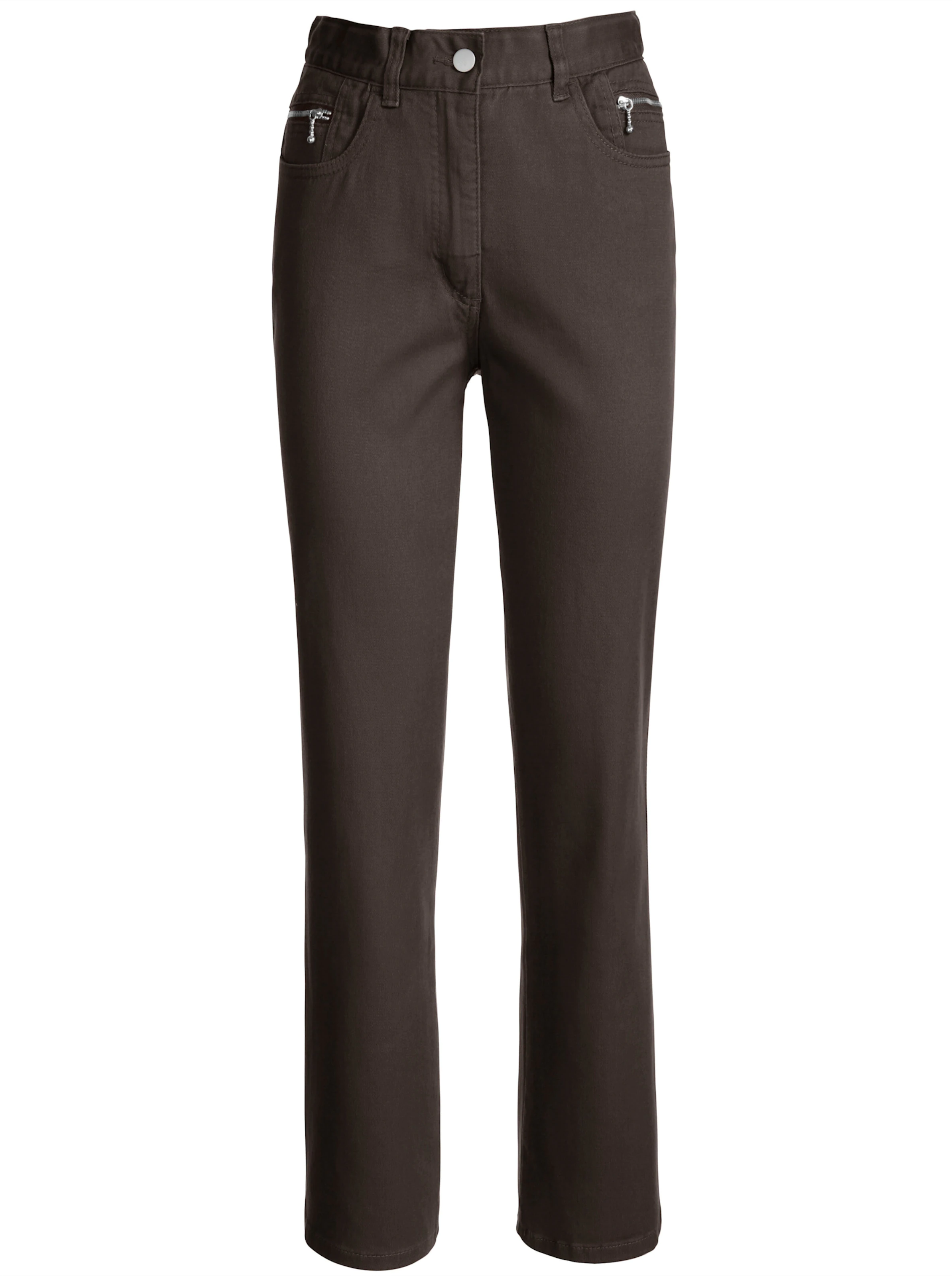 5-Pocket-Jeans in schokobraun