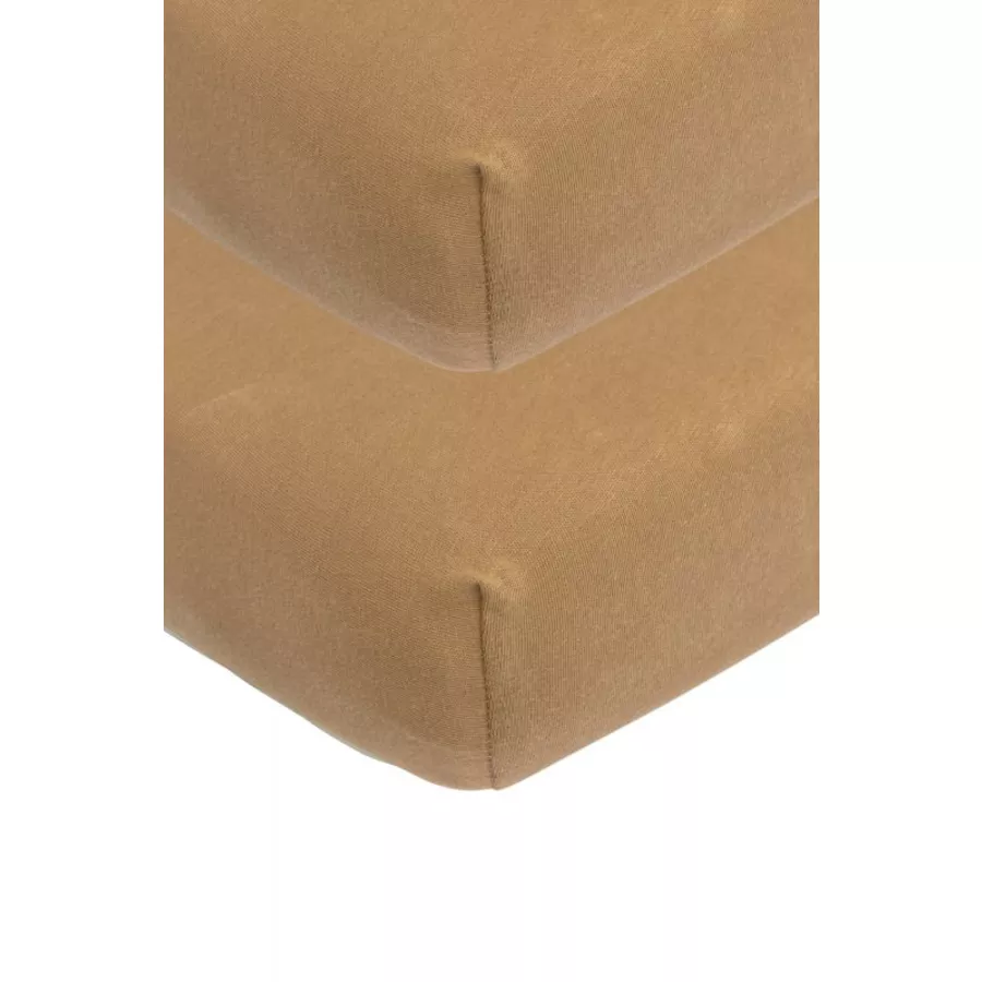 Meyco Jersey Spannbettlaken 2er Pack 70 x 140  150 Toffee