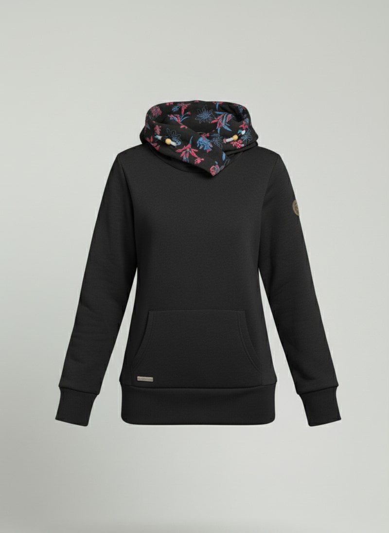 Ragwear Sweatshirt »ANGELLIKA FLOWERS O«, mit asymmetrischem Schalkragen