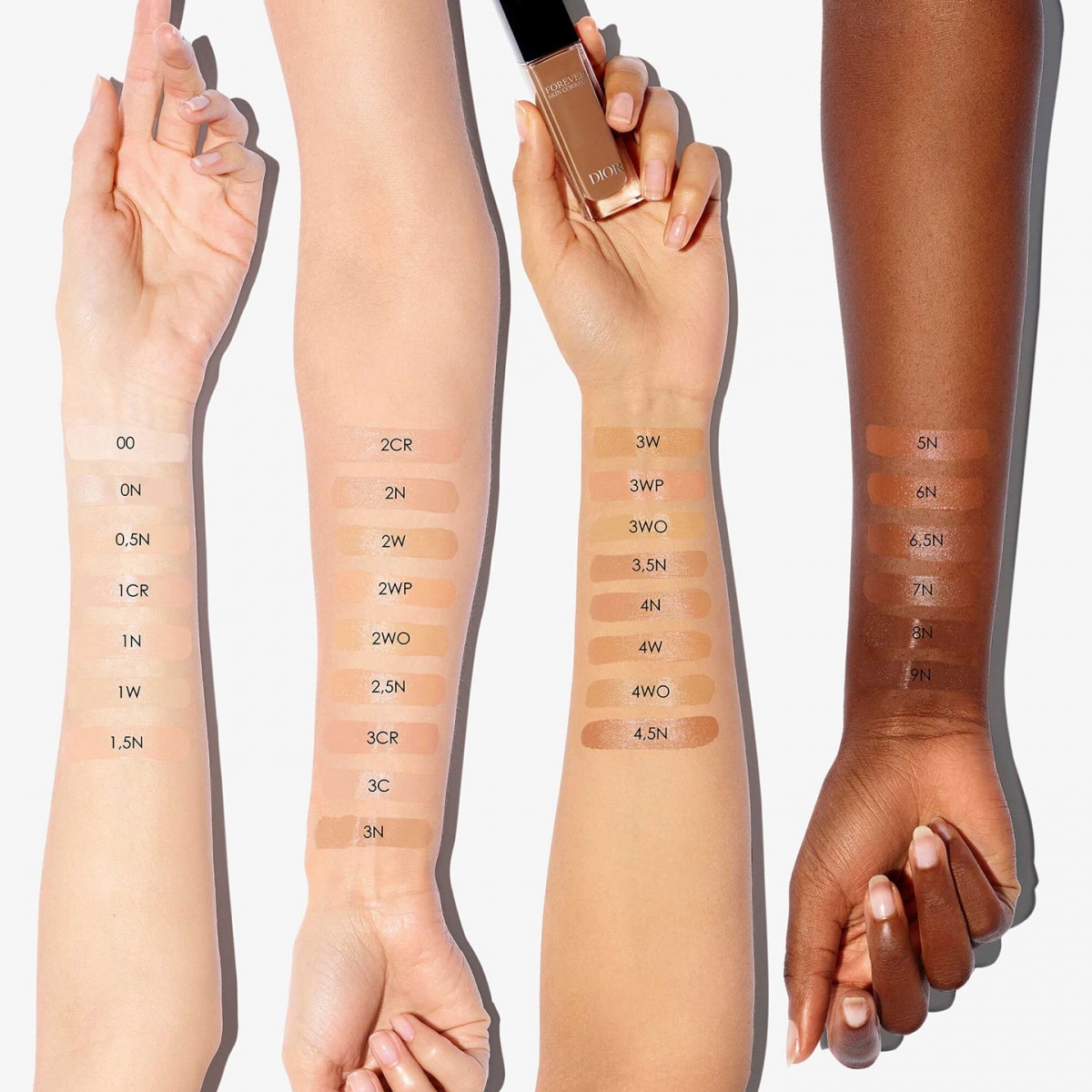 DIOR Forever Skin Correct Correcteur Anticerne Haute Couvrance - Tenue et Hydratation 24 h - 96 % d'Ingrédients d'Origine Naturelle