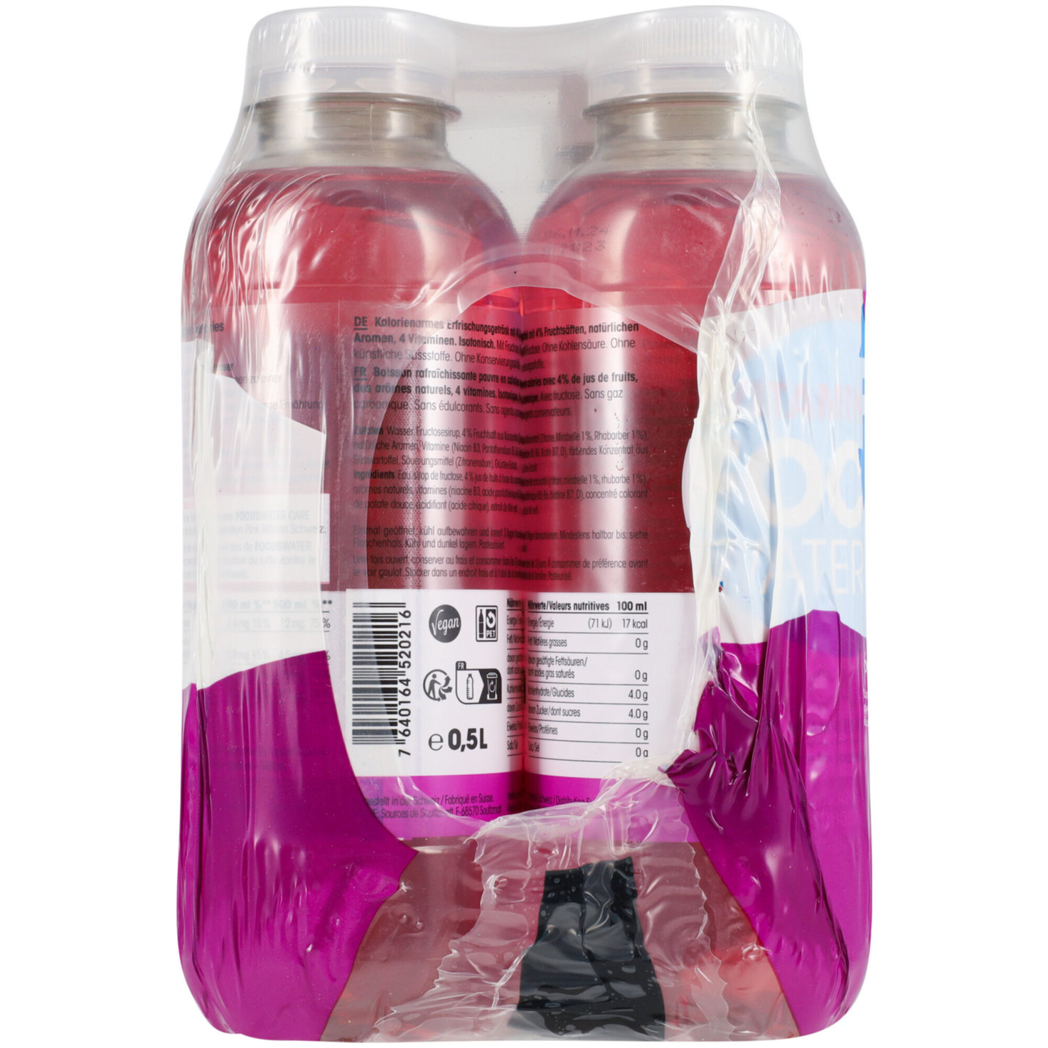 FOCUSWATER Care Mirabelle & Rhabarber 6x50cl -300cl