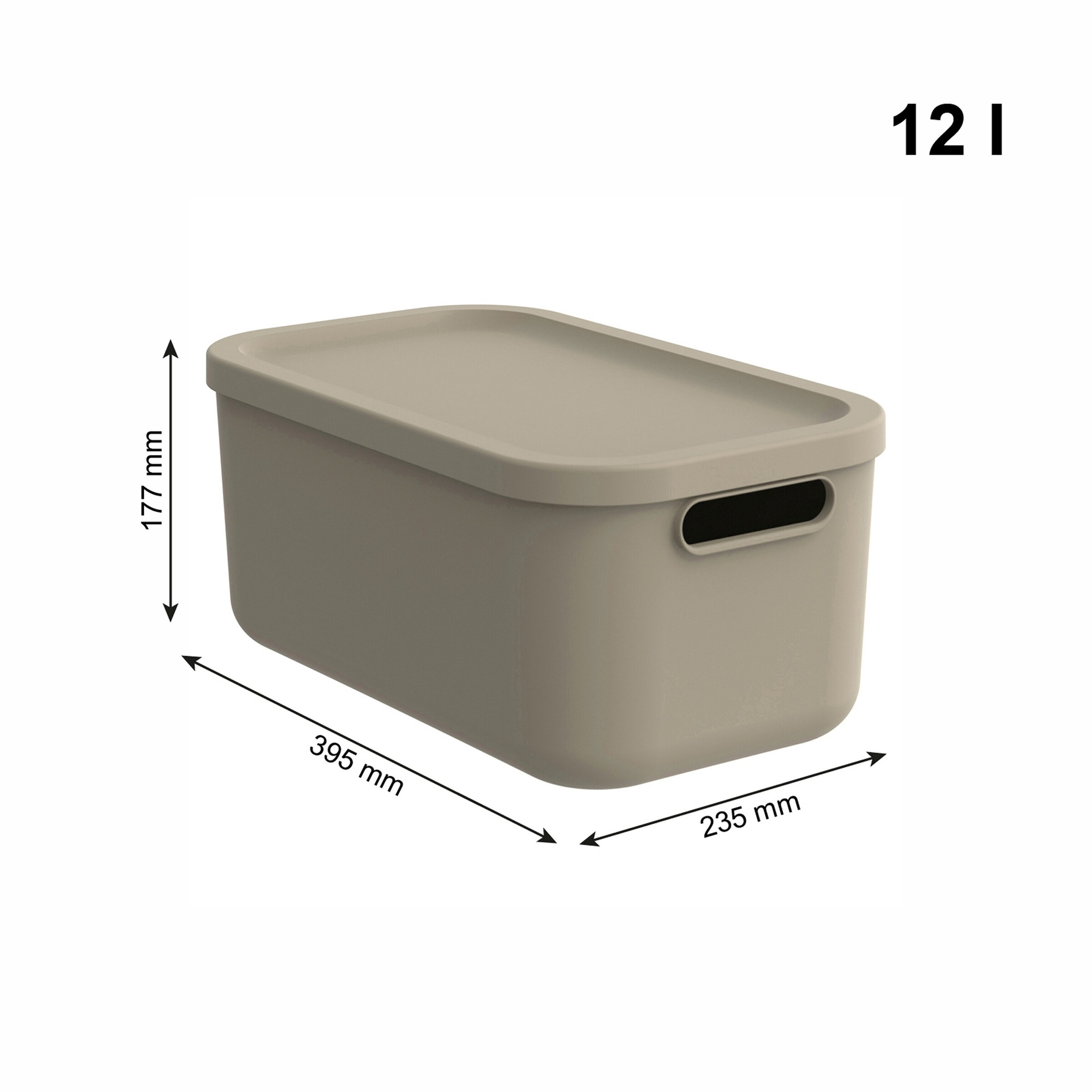 Rotho Babydesign Aufbewahrungsbox KAYO stapelbar 12 l cappuccino