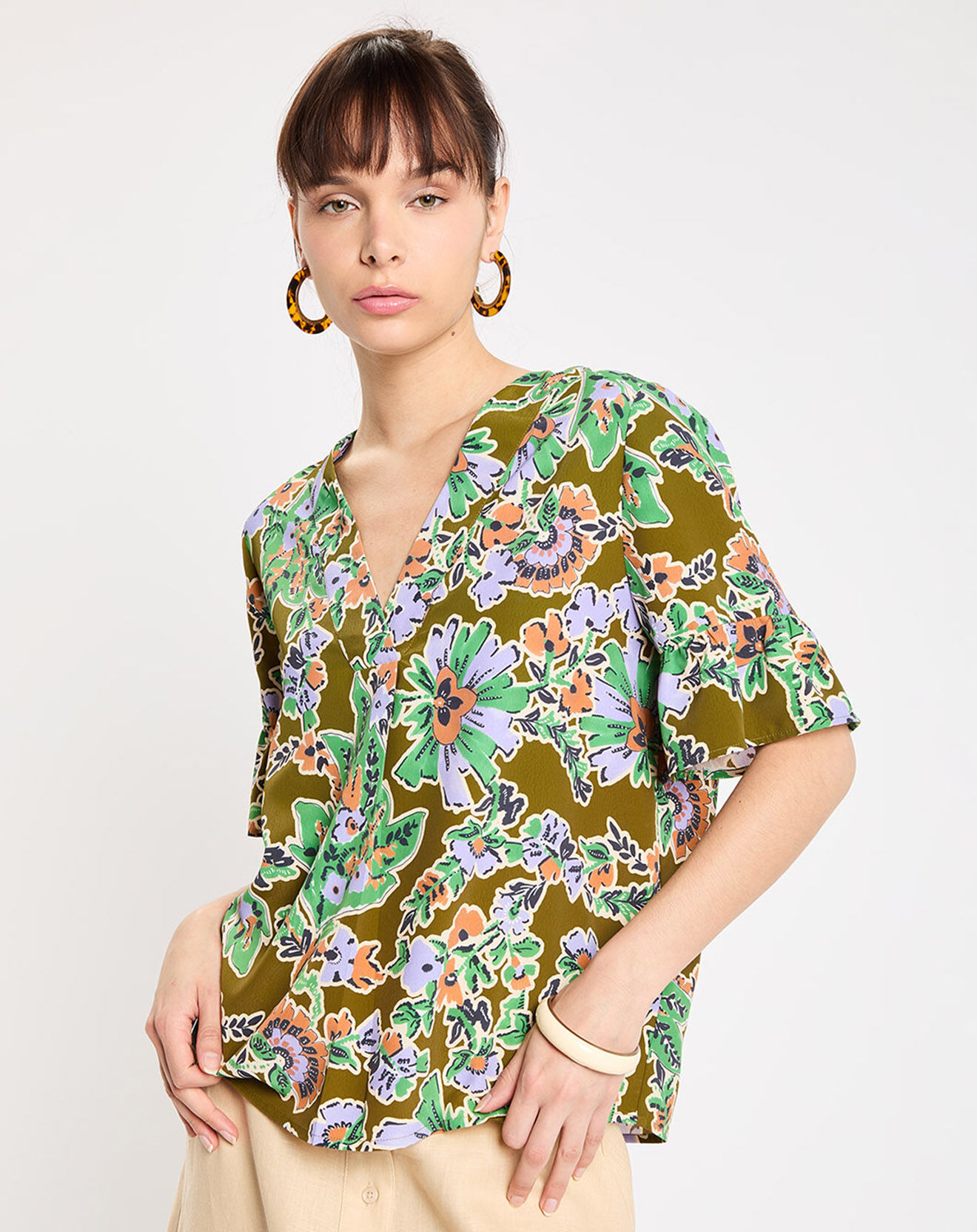 Jodhpur Top Rica imprimé fleurs multicolore