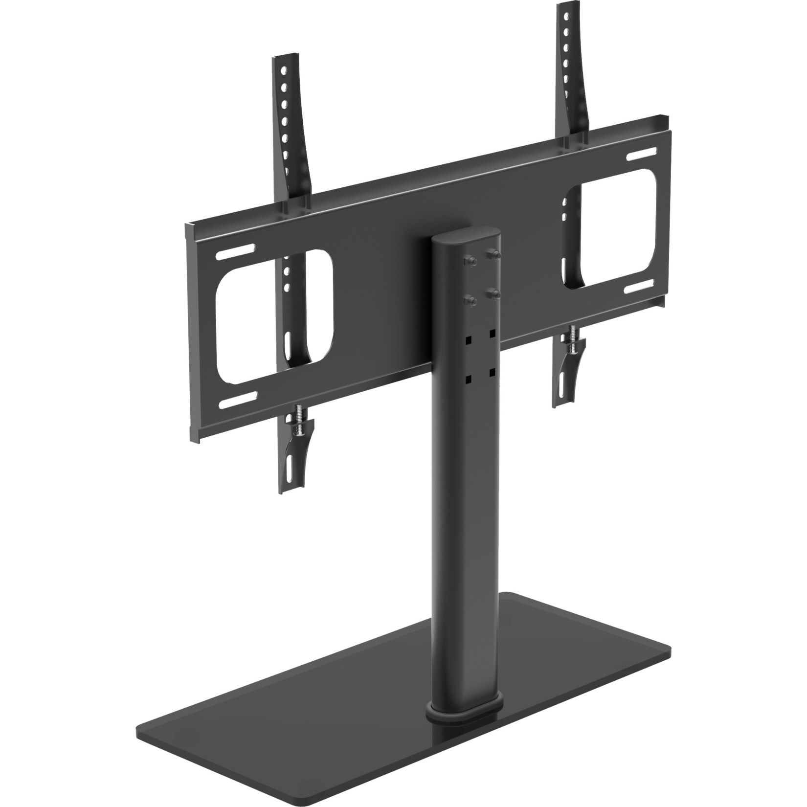 VCM Universal TV VESA Standfuß Aufsatz Erhöhung Alu Fernseh Ständer Glas B-TTS-600