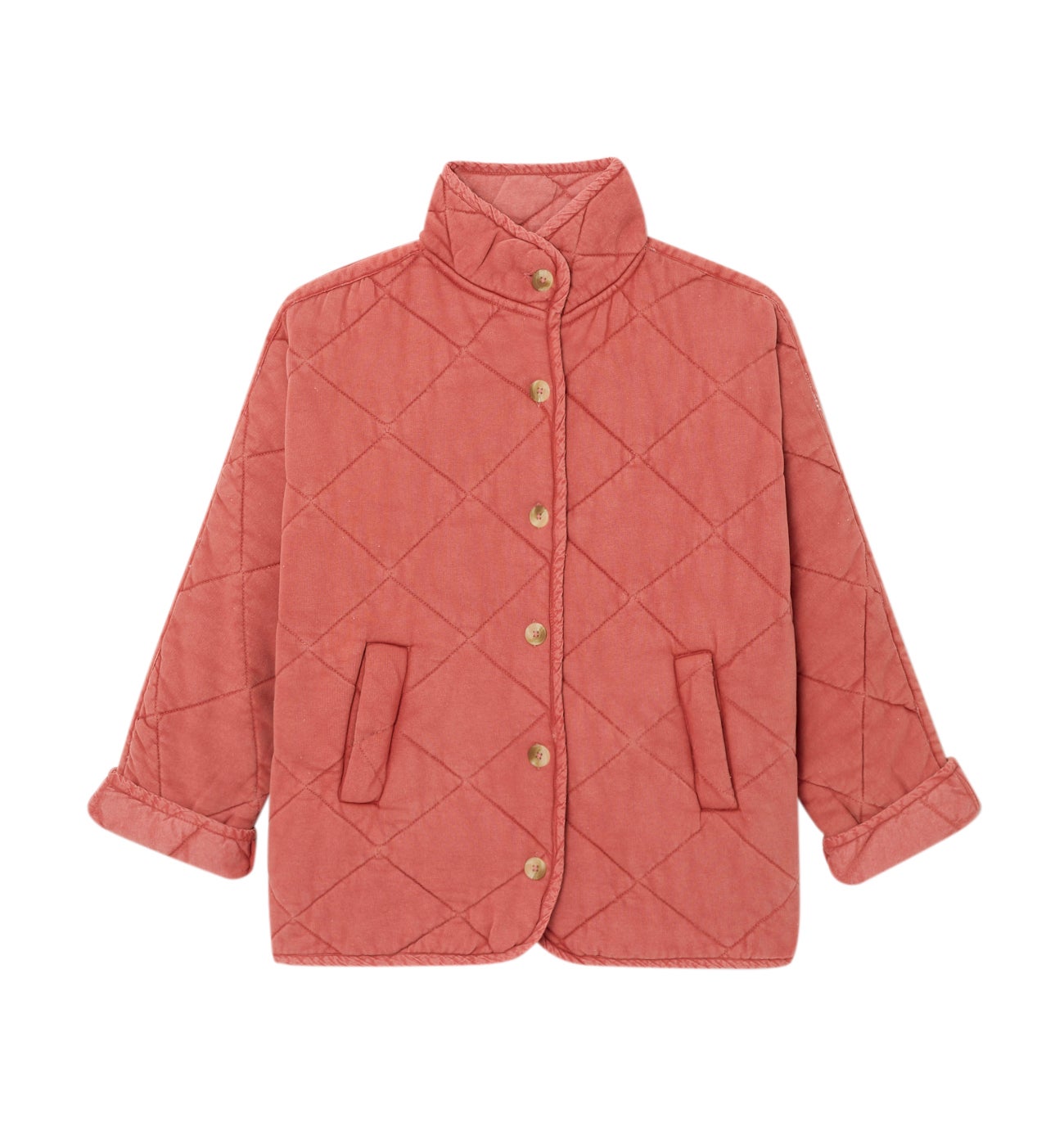 Veste matelassée unie Femme - Framboise