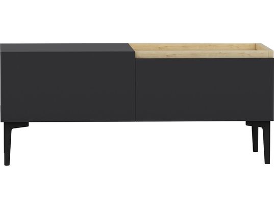 CONCEPT1 - Meuble TV Mia anthracite 160 x 37 x h48 cm