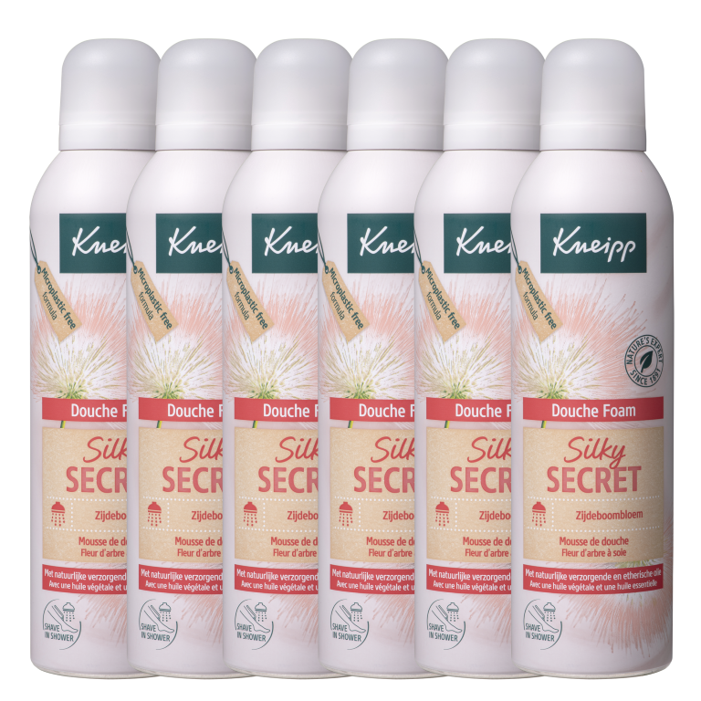 6x Kneipp Douche foam silky secret (200 ml)