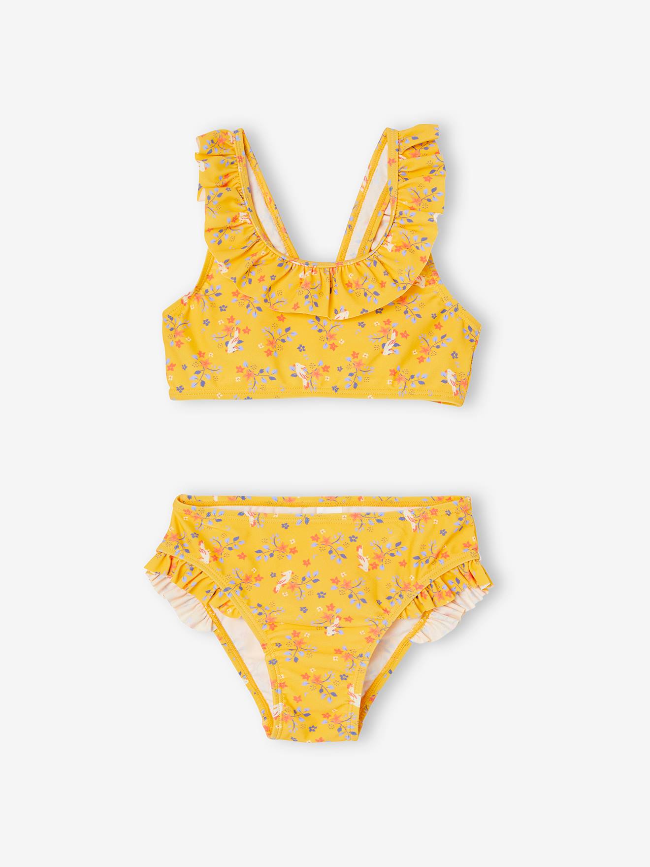Biquíni amarelo para meninas