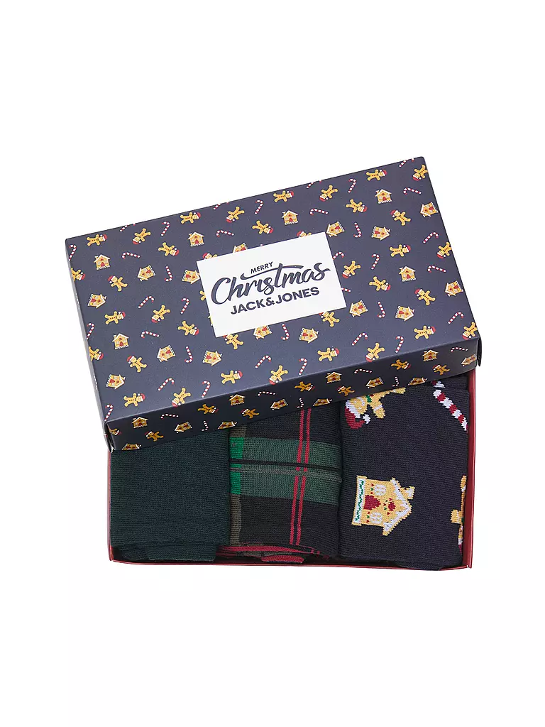 JACK & JONES Geschenkebock JACXMAS inkwell/rhubarb scarab dunkelrot