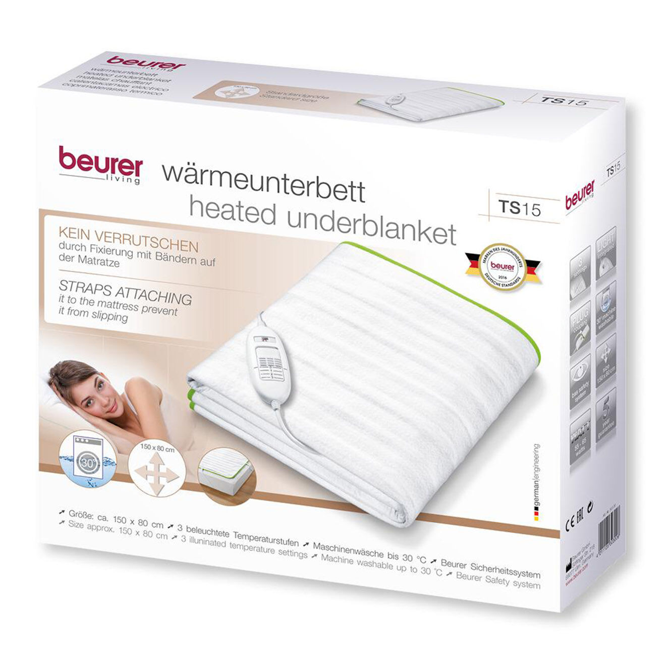 Beurer Chauffe-matelas Basic blanc/vert